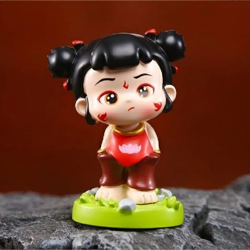 

Cartoon Q-Version Nezha Blind Box - Trendy Collectible Cute Doll Little Nezha Desktop Ornaments for Toy & Hobby Fans