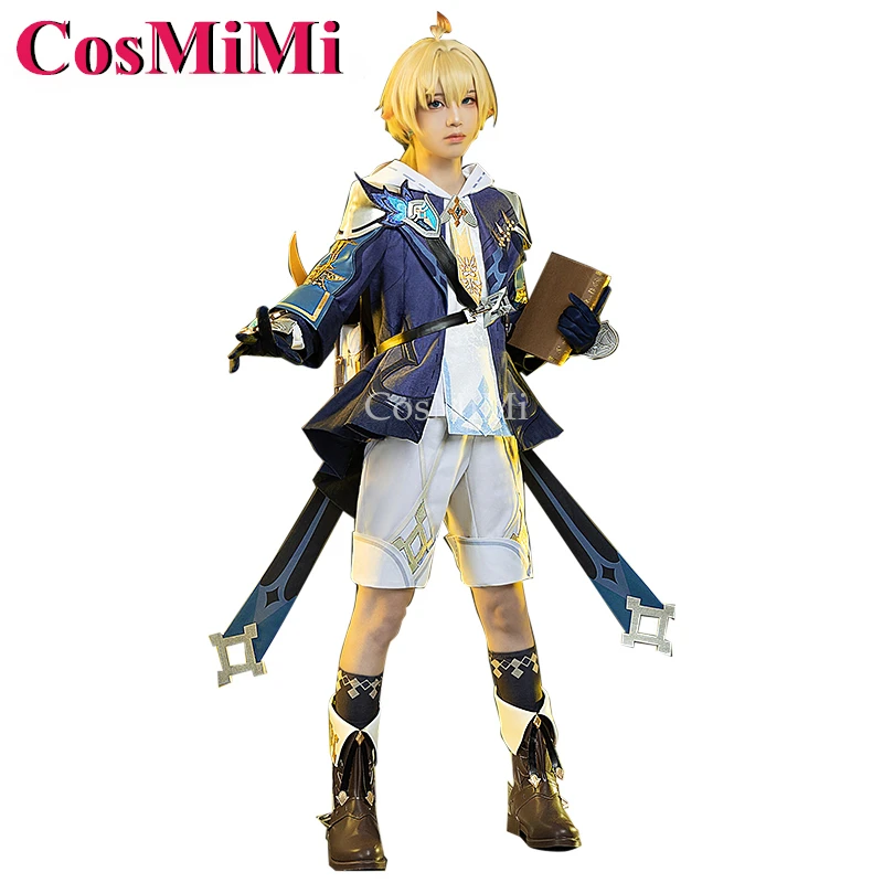 CosMiMi Mika Cosplay gra Genshin Impact kostium moda przystojny mundur bojowy komplet karnawałowe przyjęcie do odgrywania ról odzież S-XL