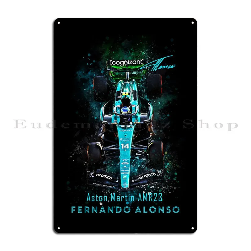 Fernando Alonso Metal Sign Cinema Kitchen Cinema Printed Wall Mural Tin Sign Poster