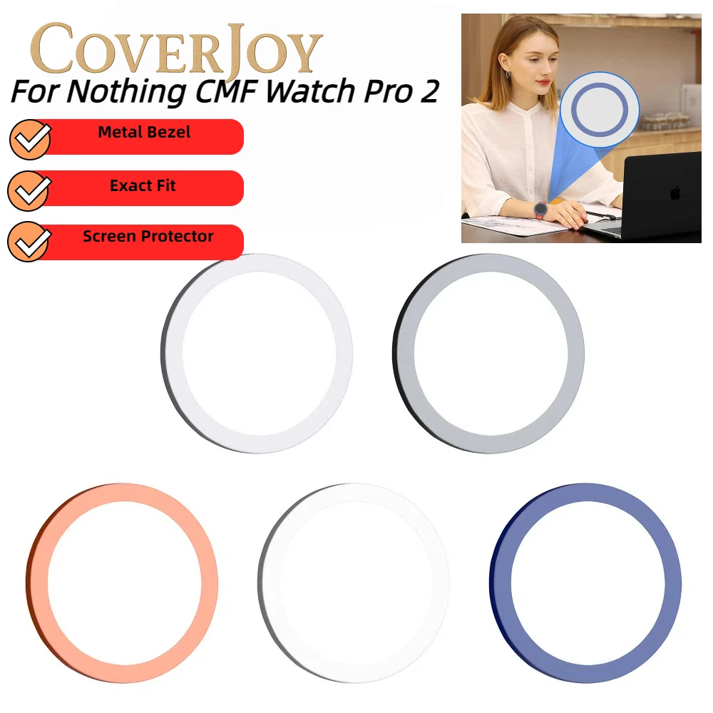 

Для CMF Watch Pro 2, сменный металлический ободок, защитное закаленное кольцо, точно подходит с защитной пленкой для экрана, аксессуары для умных часов