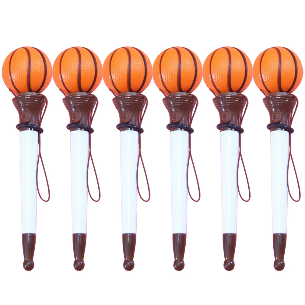Stylos à bille de basket-ball, 6 pièces, Style Sport, nouveauté, stylos amusants avec poignée confortable, écriture lisse pour enfants étudiants, bureau, école