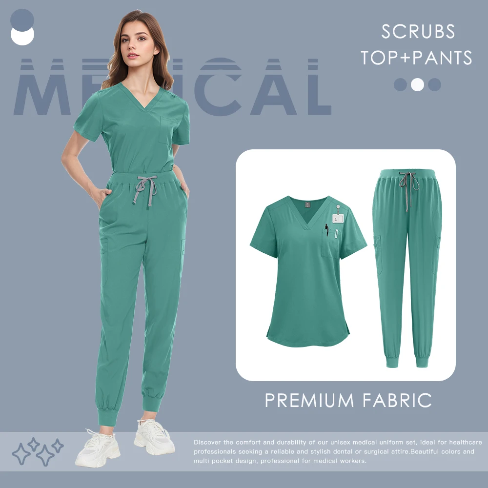 MultilColors ผู้หญิงชุดขัดทางการแพทย์ศัลยกรรมชุดโรงพยาบาล Lab Workwear ความงามเสื้อผ้าทํางานพยาบาลอุปกรณ์เสริมชุดทันตกรรม