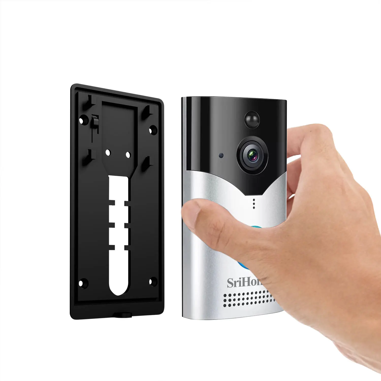 5Inch Srihome APP With Doorbell WIFI  Baby Camera Wireless PTZ Temperature Humidity Display Baby Monitor Nanny Cam Babysitter
