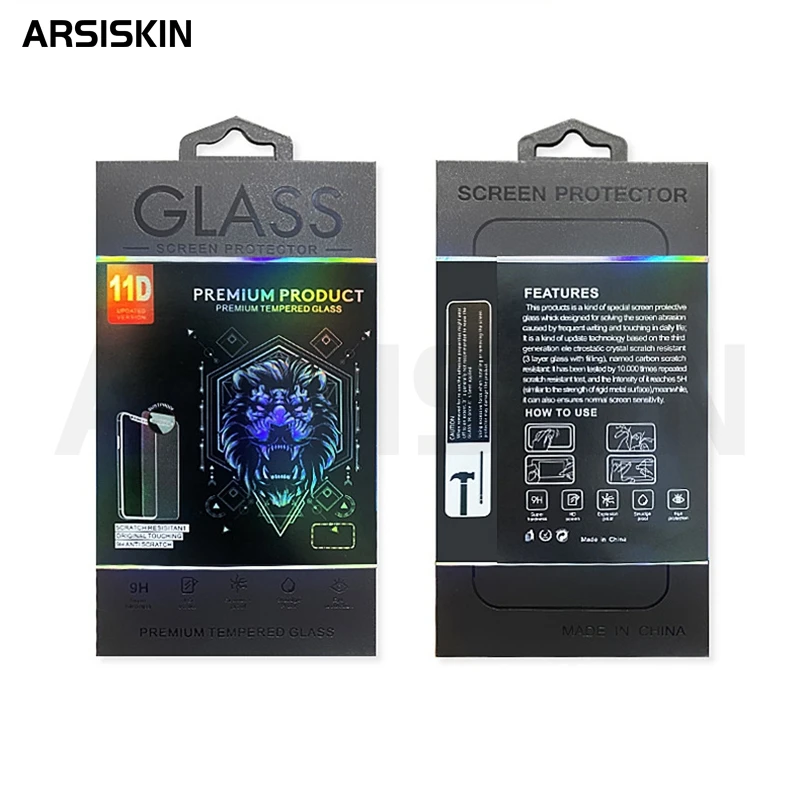 

50pcs Large-sized Mobile Phone Anti-spy Film Packaging Box Ceramic Film Packaging Tempered Glass Film Packaging 3D Plastic box