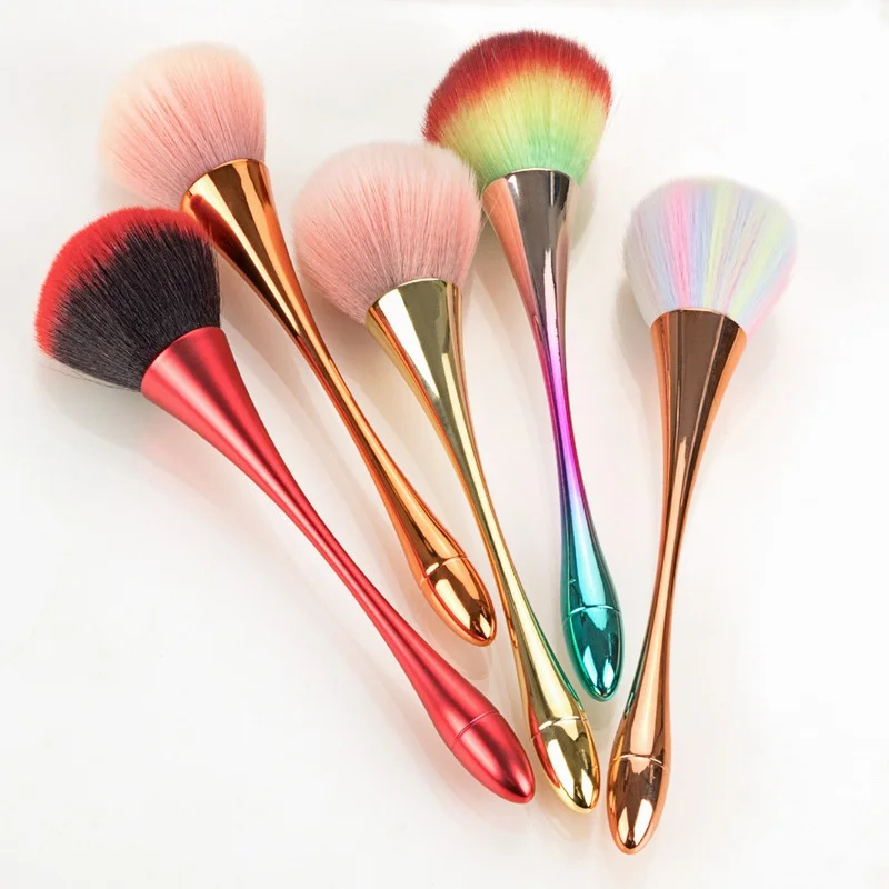 Nail Dust Cleaning Brush 7 Styles Professional Nail Art Make Up Brushes Long-Handled Super Fluffy Dust Removal Manicure Tools