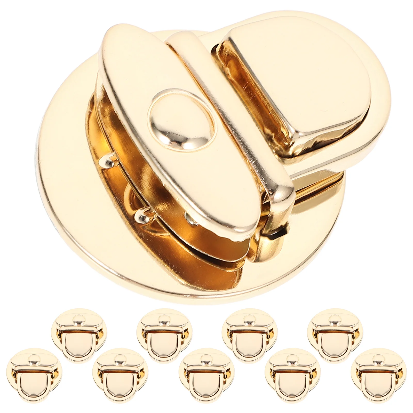 

10pcs Round Snap Locks Metal Press Push Buckles For Diy Handbag Clasp Bag Accessories Durable Hardware Fasteners