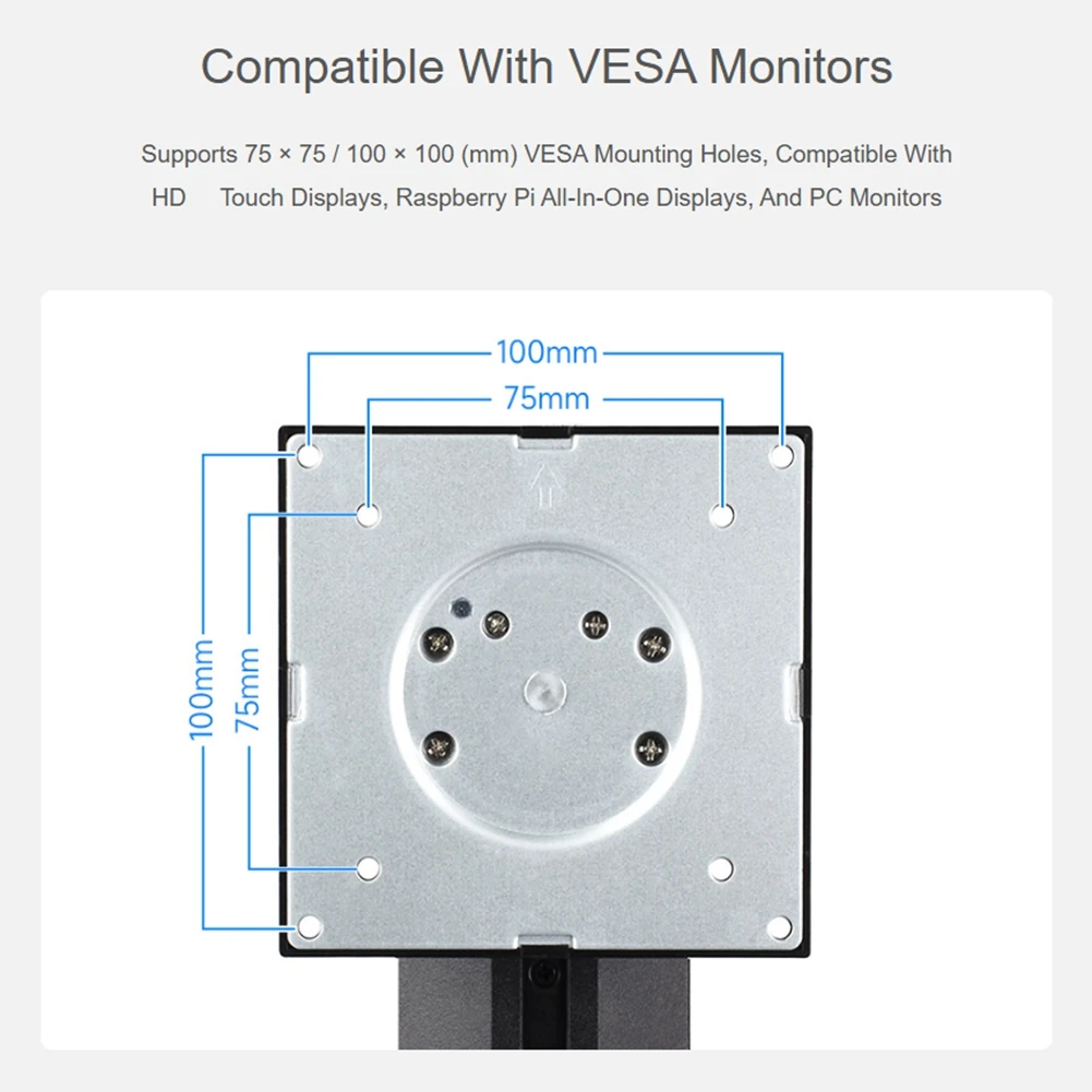 Mount Desktop Monitor Stand for 21.5" - 27" Monitors 75x75mm 100x100mm Mounting Holes Multi-Angle Adjustable