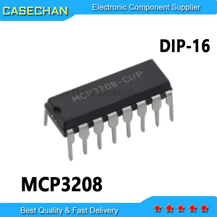 1PCS New and Original MCP3208-CI/P MCP3208 - CI / P MCP3208 DIP-16