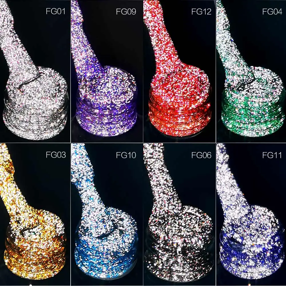 Canni reflexivo glitter gel unha polonês venalisa fornecimento brilho disco gel embeber fora uv led gel de unhas super laser semi permanente
