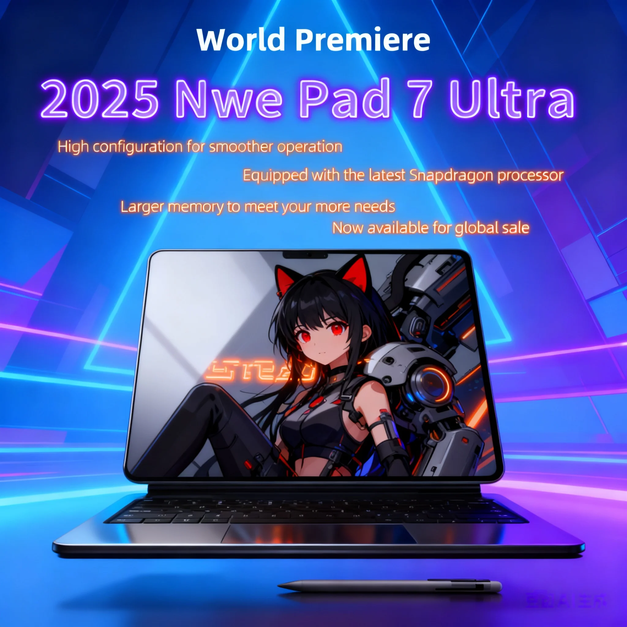 yZ[zIWiPad 7s pro 2025 Android 14 ^ubg Snapdragon 8 Gen 3 22GB+2TB 5G fASIM 11C` ^ubgPC 20000mAh L[{[ht