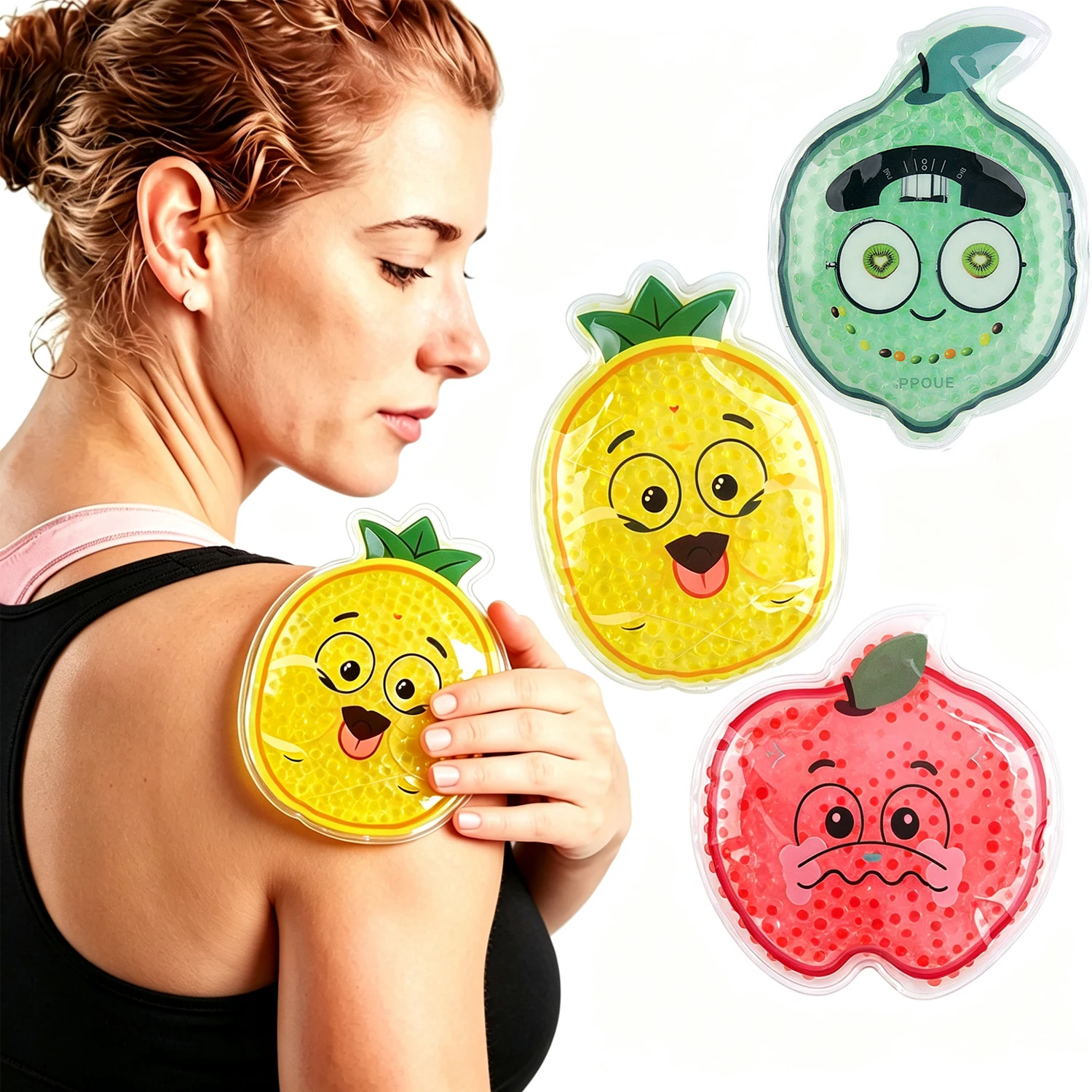 Cute Cartoon Reusable Hot & Cold Compress Gel Packs for Boo Boos Small Ice Pack For Injury Travel & Home First Aid Fever Reducer