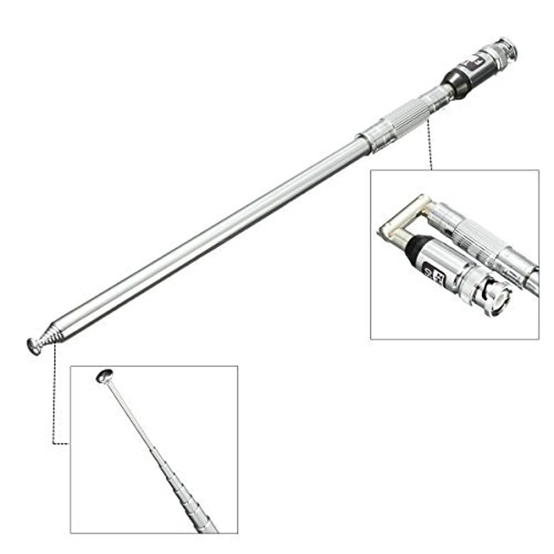 Scalable 118-136MHz Whip Telescopic Airband Antenna SMA Male/SMA Female/BNC Multiple Uses for Two Way Radio Receiver Aviation