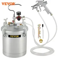 VEVOR High Pressure Paint Pot 10L Sprayer Tank W/ Spray Gun & Hose for Home Industrial Commercial Painting Spraying Coating