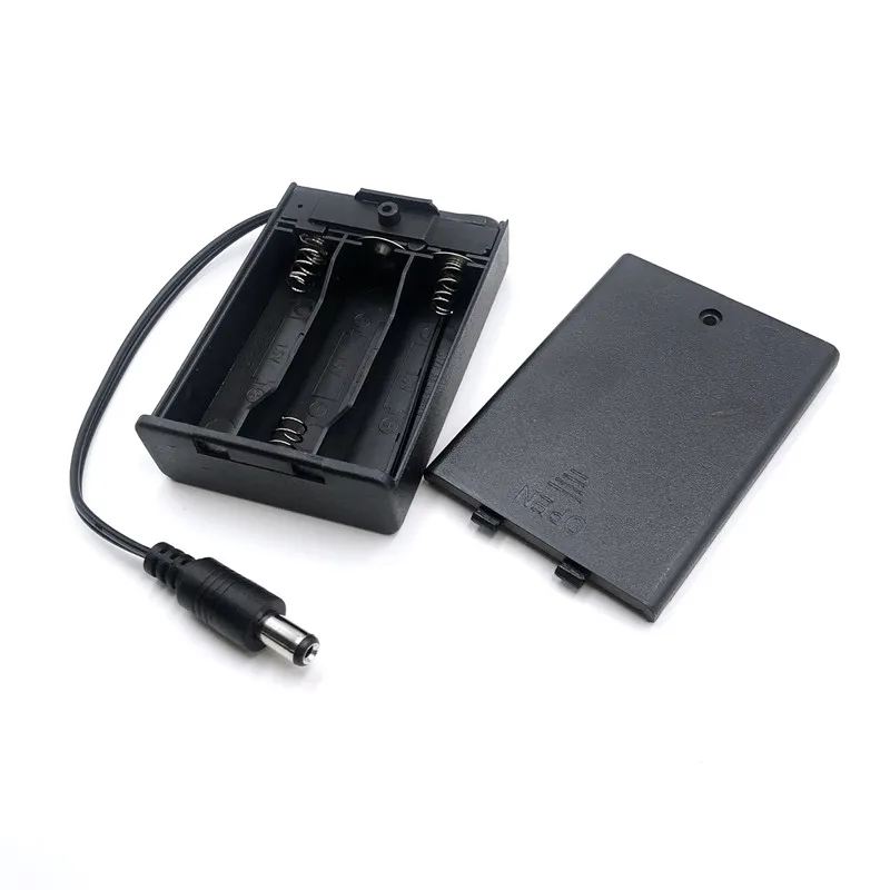 

20pcs/lot 3 X 1.5V AA Battery Holder Storage Box Case with ON/OFF Switch 3 Slots 4.5V AA Batteries Shell with DC5.5*2.1mm Plug