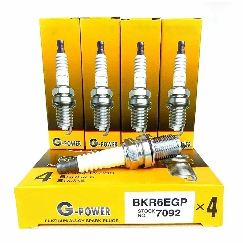 

4/6pcs 7092 BKR6EGP Spark Plug for Audi A4 A6 Q5 BMW 320i 330i Mercedes-Benz C230 C32 AMG Lexus IS GS RX Toyota VW Chevrolet