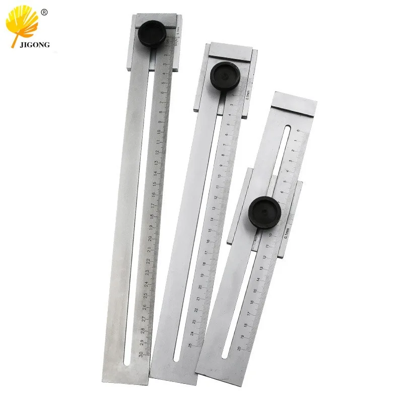 Woodworking scribing square ruler 0-200-300mm straight  marking