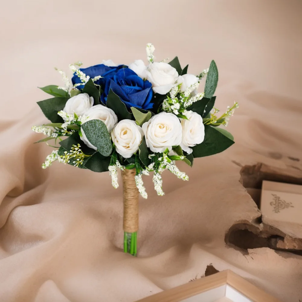 

Vintage Artificial Flowers Simulated Rose Wedding Bouquet Bride Bridesmaid Bouquet Western Style Wedding Bouquet
