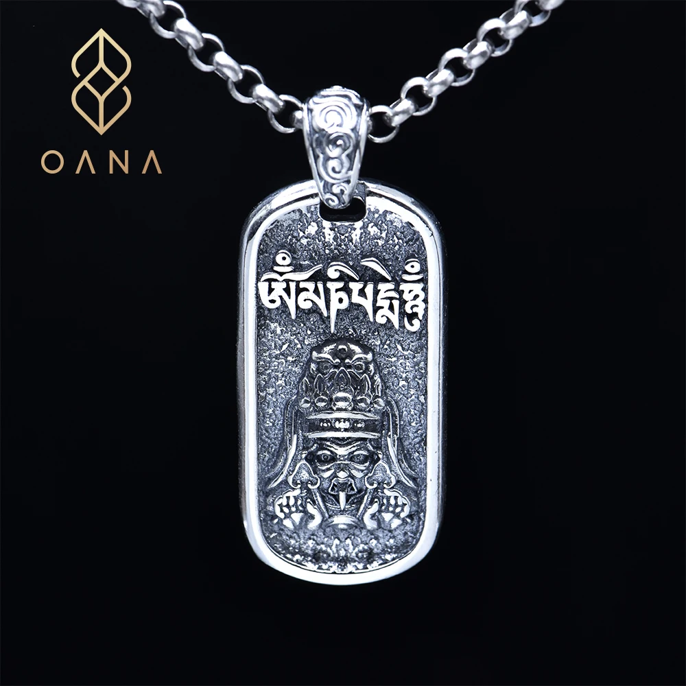 OANA 925 Sterling Silver Vintage Zakiram Tibetan Goddess of Wealth Pendant Original Men's and Women's Jewelry