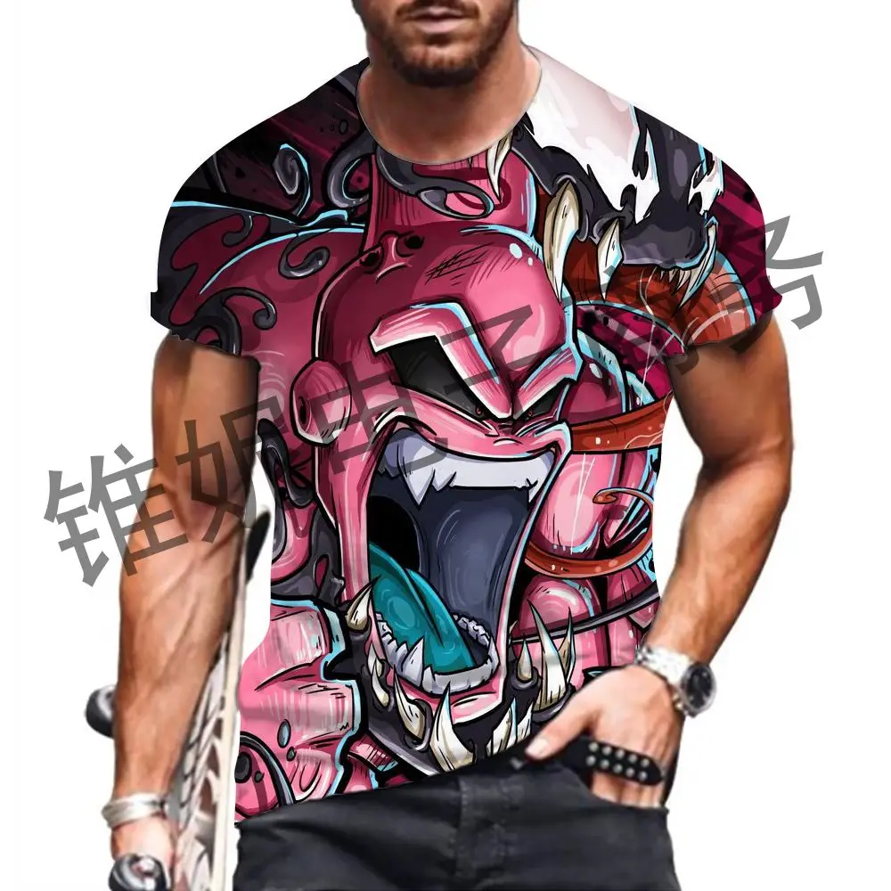 

Majin Buu Goku Dragon Ball Z Vegeta 2024 Men's T Shirt Summer New Streetwear Oversized 110-6XL Y2k Clothes Anime Gym Tshirt Tops