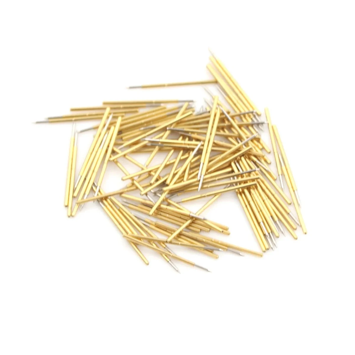 100PC 3A Small Stainless Steel Fine P50-B1 Dia 0.68mm Length 16mm Spring Pressure Test Probe Pogo Pin Tool Accessories Parts