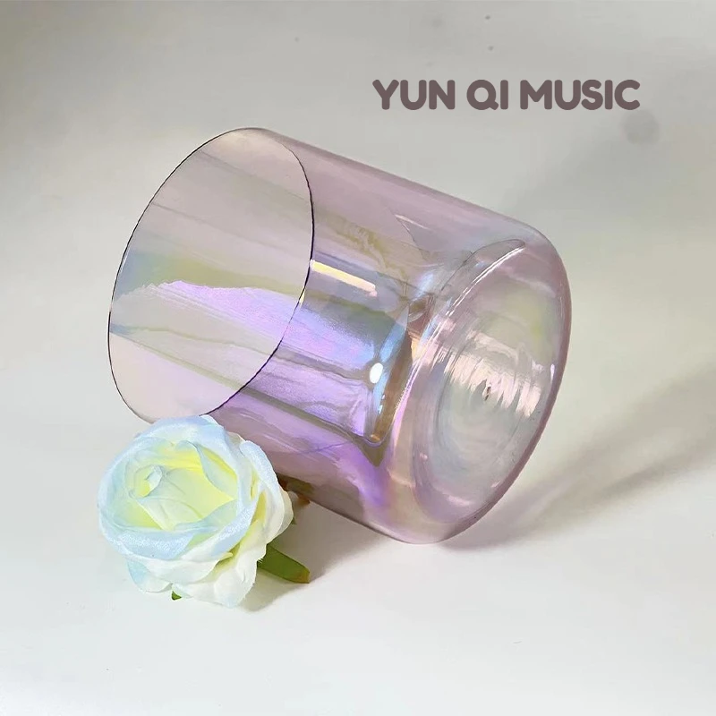 YUN QI MUSIC Bol chantant en cristal de quartz transparent violet, bol de méditation sonore, bol de guérison, équilibrage des chakras, instrument de percussion musical relaxant pour le yoga, la spiritualité, la pleine conscience, la thérapie, livraison rapide en UE