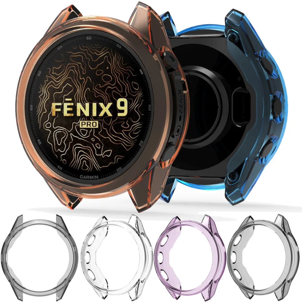 BEHUA Protective Case Shell For Garmin Fenix 9 Pro 43mm Smartwatch Soft TPU Screen Protector Case Cover Watch Accessories