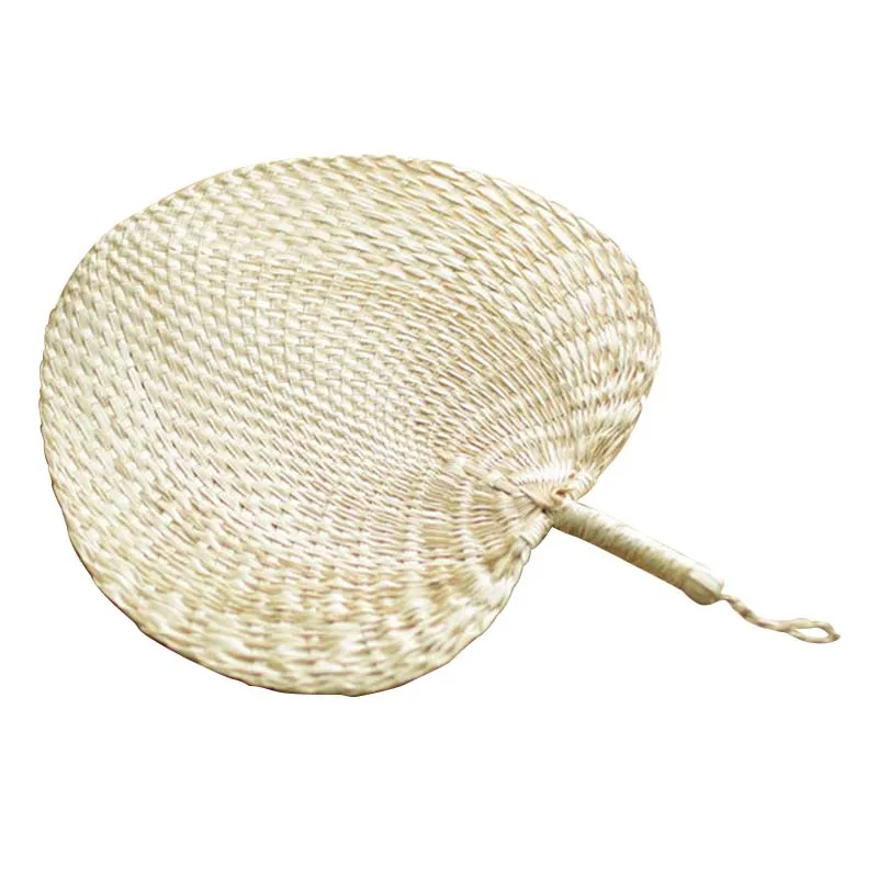 

EYFL-Cool Baby Mosquito Repellent Fan Summer Manual Straw Hand Fans Palm Leaf