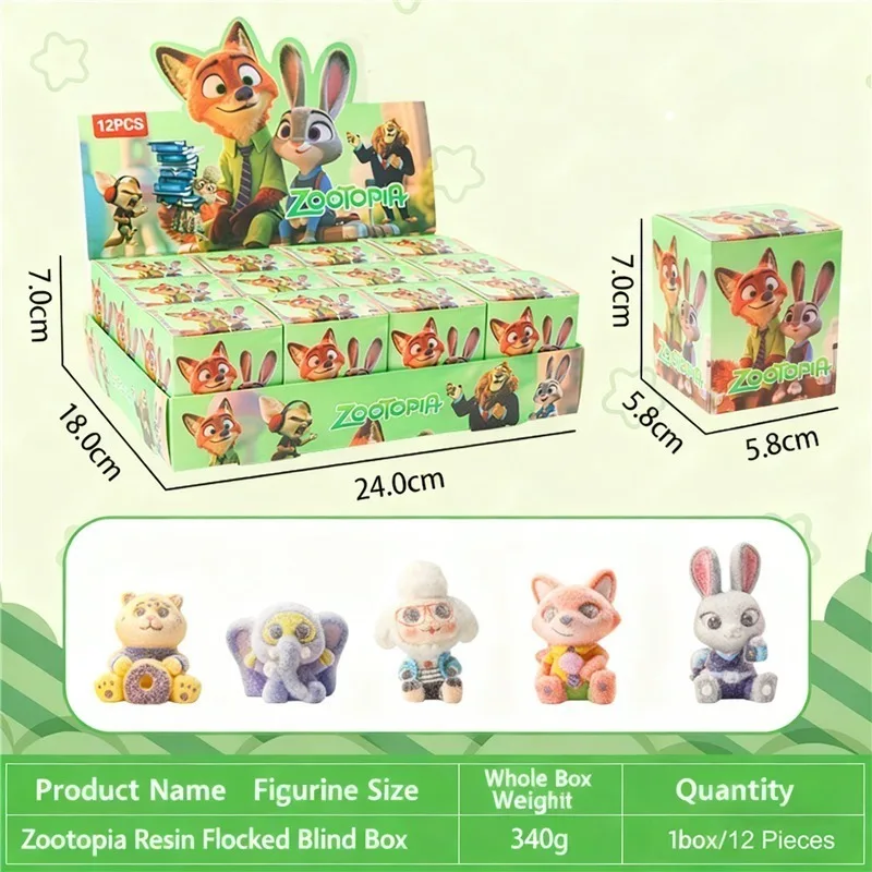 Disney Zootopia Series Blind Box Mini Flocking keychain Ornament Judy Hopps Nick Special Super Box Bellwether Animal Mystery Box