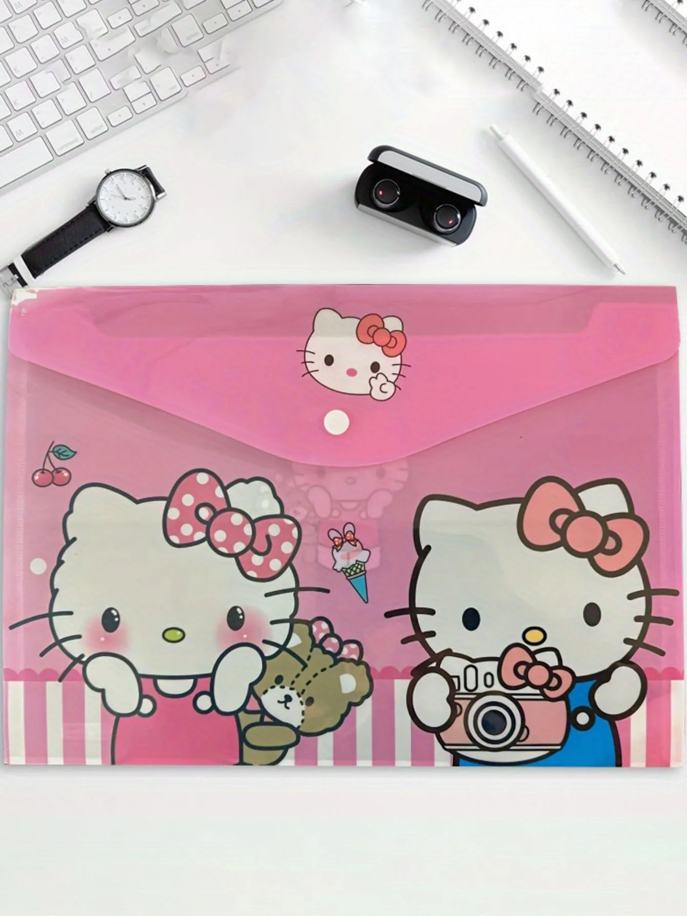 1/4/8/12pcs HelloKittys A4 Document Bag Durable Stylish for Students Teachers Perfect for Organizing Files, Test Papers