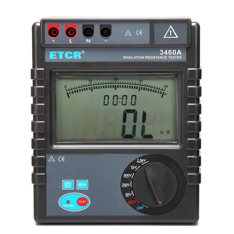 ETCR3460A Insulation Resistance Meter 2500V Insulation Resistance Tester 5000V Digital