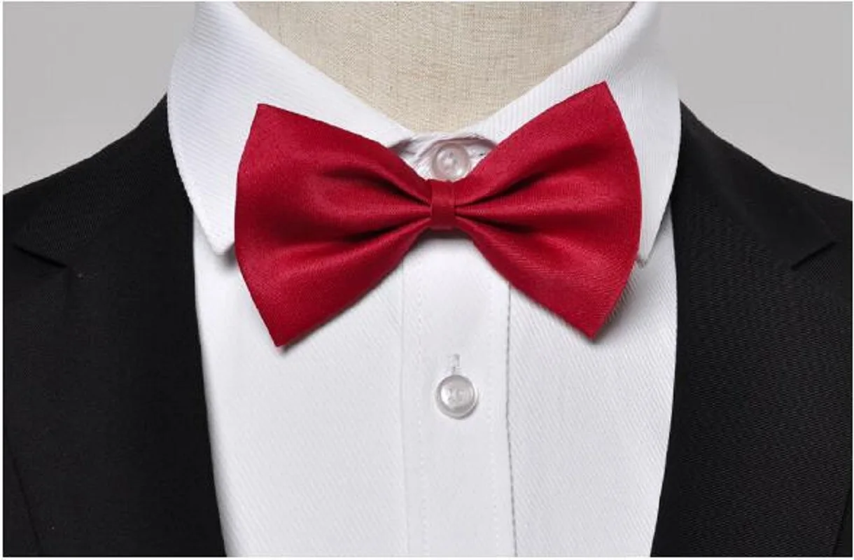 Men Adult Bow tie Solid Color Classic Fashion Wedding Party Formal Gift Multicolor Adjust Neck Bow Tie