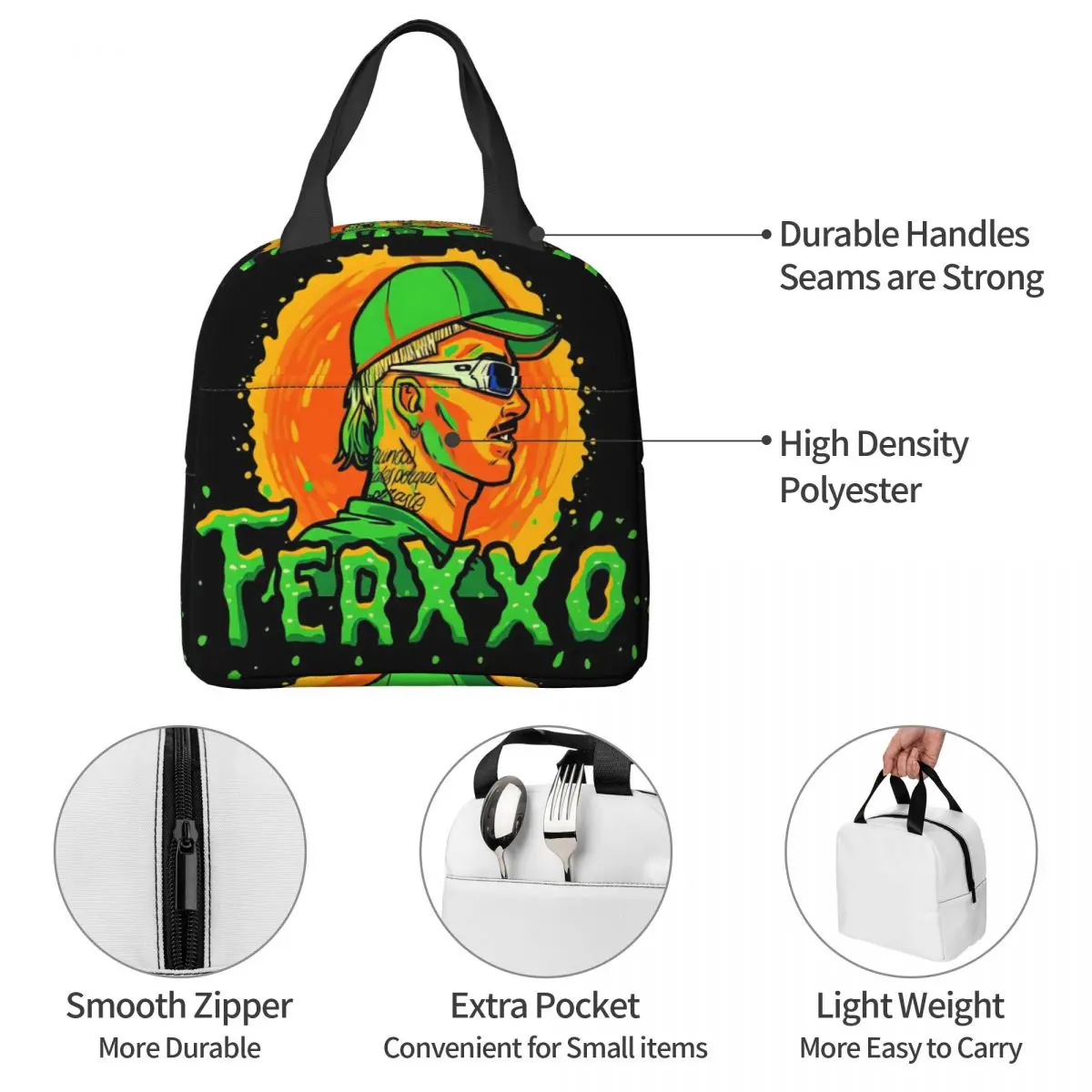 Ferxxo Ferxxocalypse Lunch Bag, unisexe, glacière portable, boîte à lunch isotherme, boîte à bento alimentaire