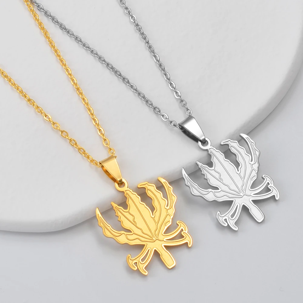 Anniyo Tamil Gloriosa lilies Flower Pendant Necklaces for Women Men Jewelry Stainless Steel @325221