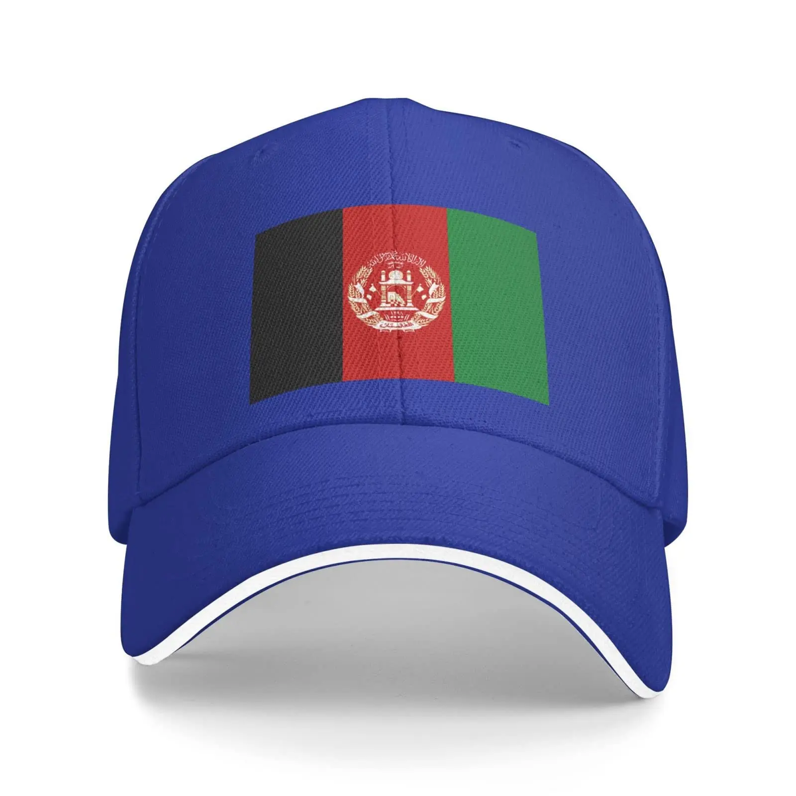 Lin Afghan Flag Baseball Cap Men Women - Duck Tongue Classic Sandwich Hat Plain Blue