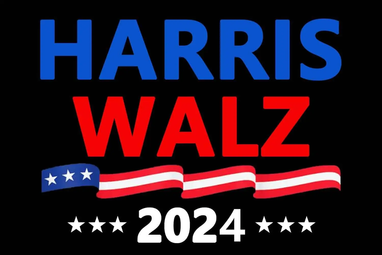 Harris Walz Kamala para Presidente, Vinil Adesivo, Decalque para laptop, Pára-choques do carro, Pára-choques, 4 "x 6", Pacote 50, 2024