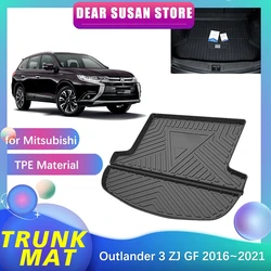 Special Rear Trunk Mat for Mitsubishi Outlander 3 ZJ GF 2016~2021 Waterproof Floor Pad Trunk Space Decoration Rug Accessories
