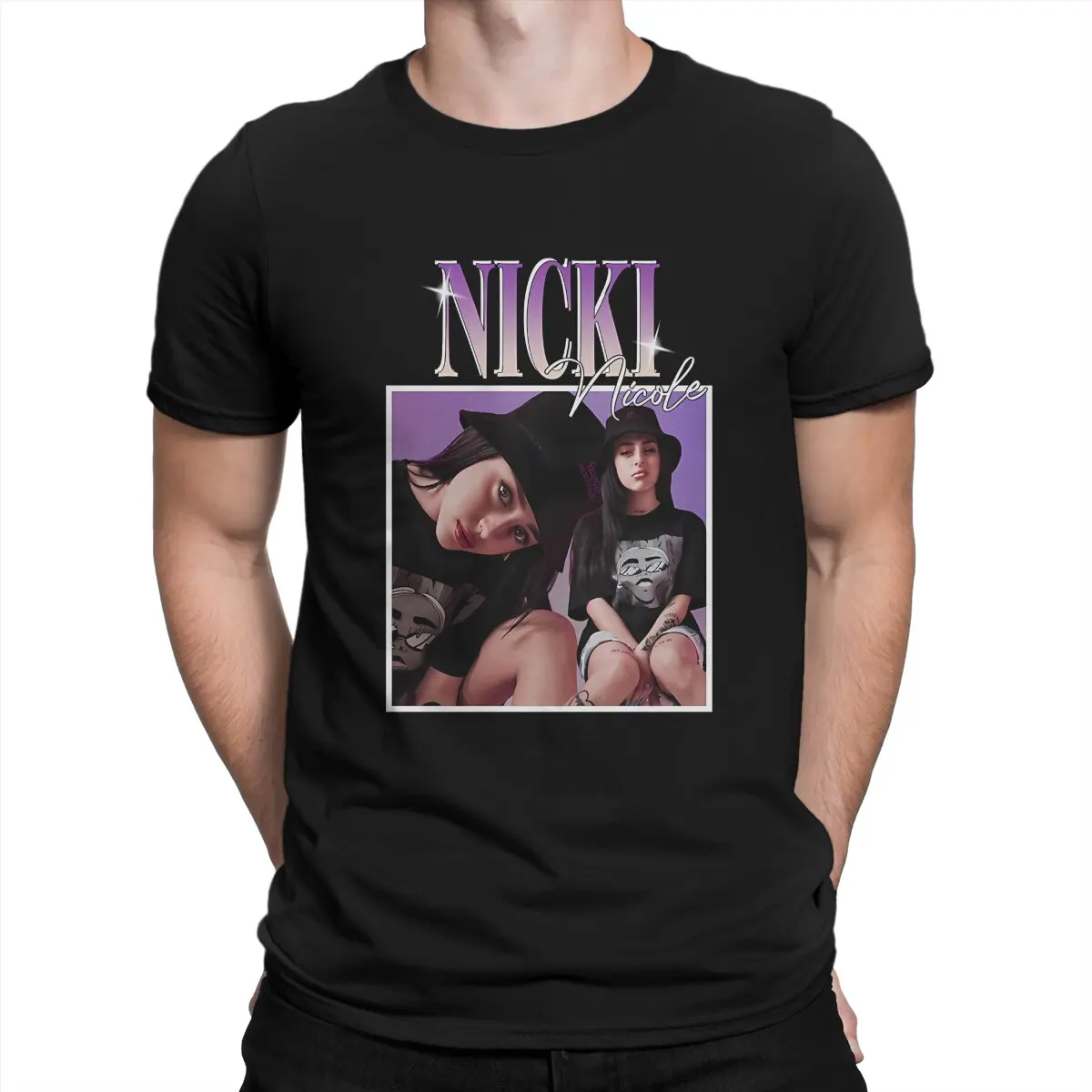 Nicki Nicole T-Shirt Men Nicki Minaj Novelty Pure Cotton Tees Round Collar Short Sleeve T Shirt Classic Clothes