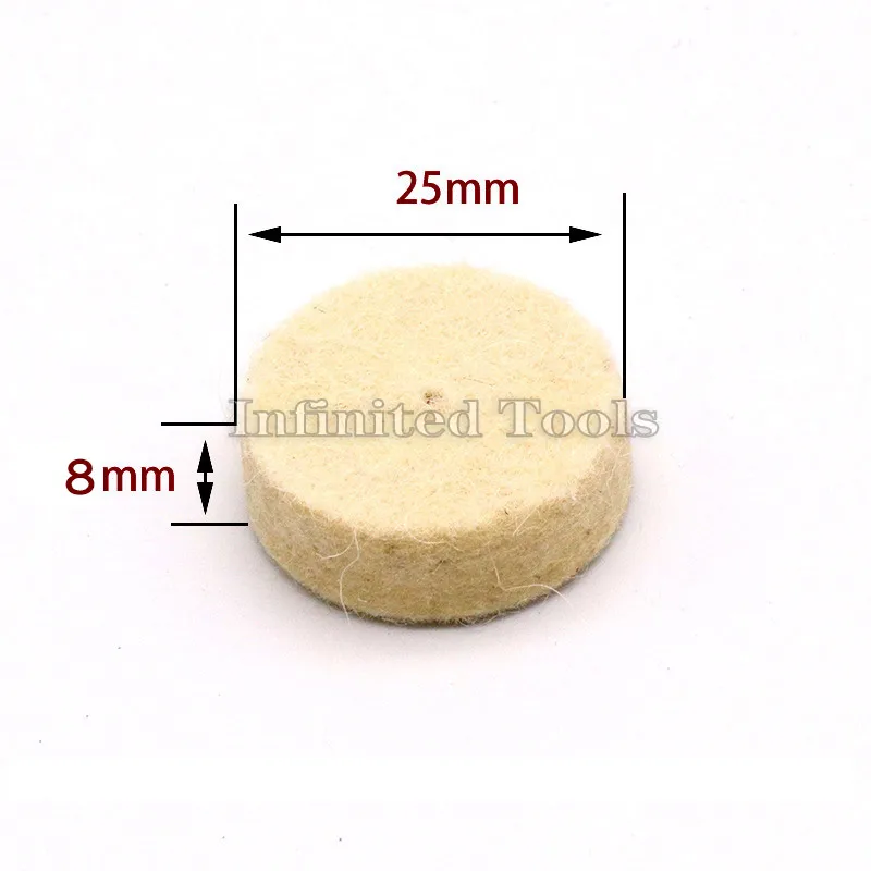 드레멜 로터리 공구 액세서리용 그라인딩 폴리싱 버핑 라운드 휠 패드, 울 펠트 1 로드, 3.2mm 생크 금속 표면, 10 개