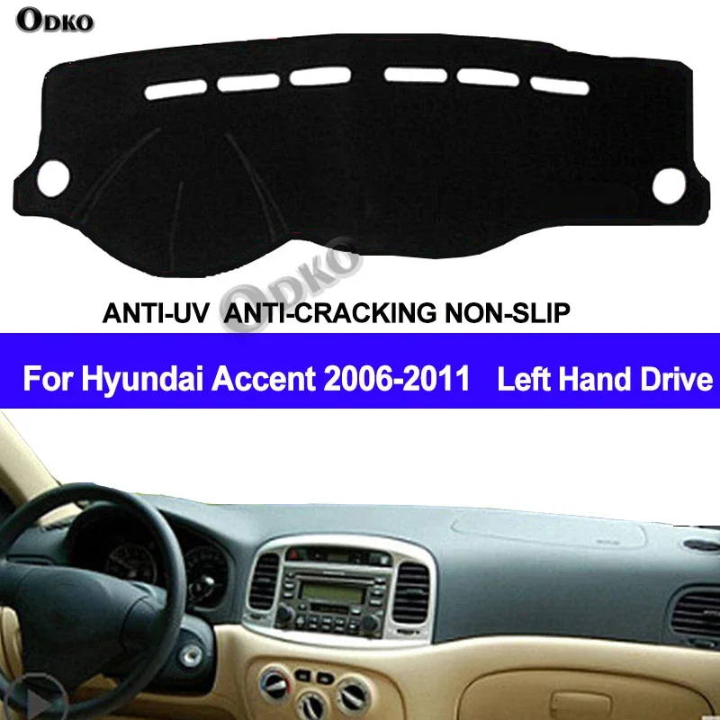 Car Dashboard Cover For Hyundai Accent 2006 2007 2008 2009 2000 2011 Dash Mat Dash Board Pad Carpet Dashmat Anti-UV