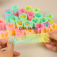 10Pcs Mini Neon Rainbow Magic Spring Toys for Kids Birthday Party Favors Wedding Guest Gifts Pinata Fillers School Prizes