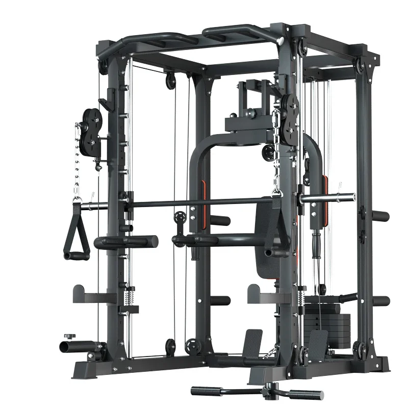 Gym Fitness Equipment Multi Function Cross Cable Power Squat Rack Equipment Smith Machine