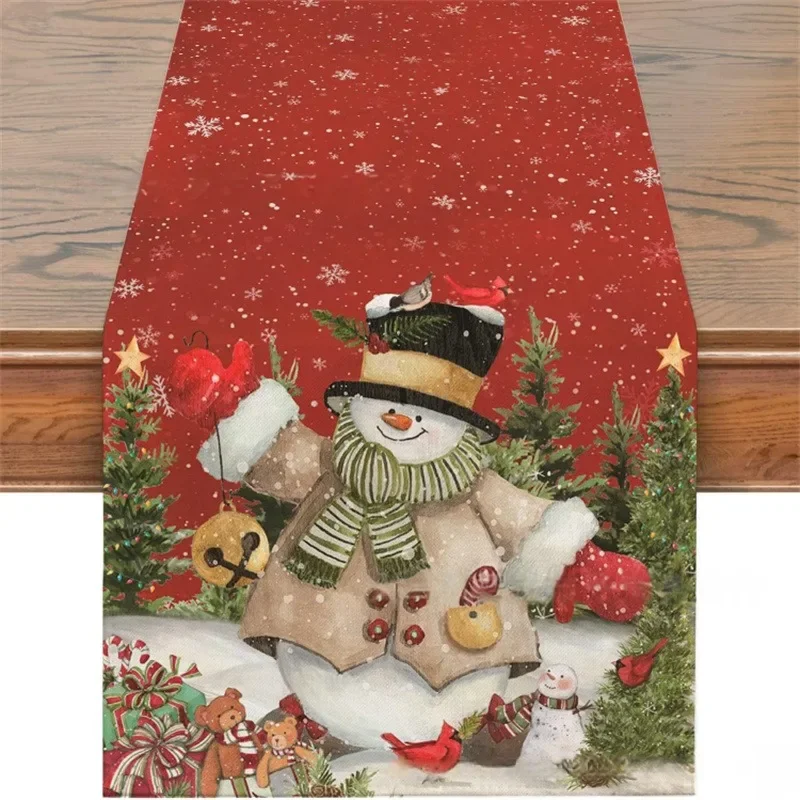 Christmas Table Runner Christmas Decoration 2025 Table Decoration and Accessories Home Tablecolth Desk Accessorie Dia De Muertos