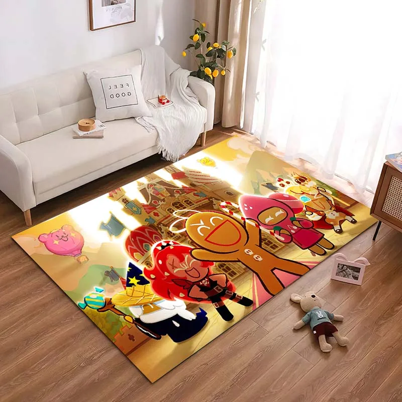 3D Cute Cartoon Game C-Cookie Run Kingdom Soft Rugs Foot Mat Living Room Bedroom Kitchen Balcony Door Non slip Carpet