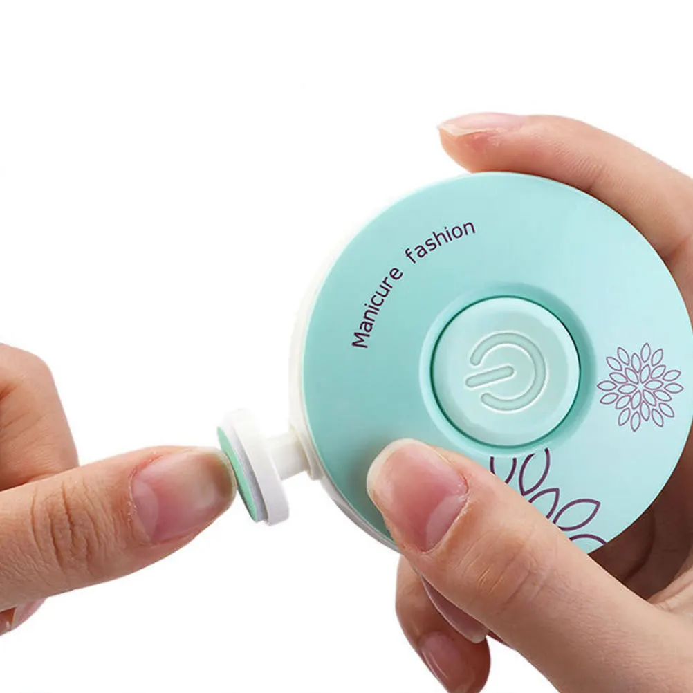 

1 комплект, детский электрический триммер для ногтей, прочная пластиковая шлифовальная головка, детская пилочка для ногтей, безопасный набор инструментов для маникюра, детский набор для педикюра