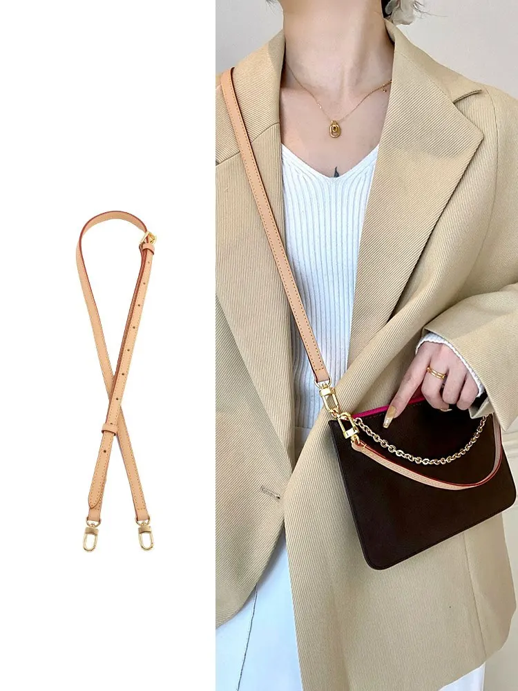 Leather Bag Strap For LV Neverfull Shoulder Straps 100% Genuine Long Replacement Adjustable Crossbody Belts Bag Accessories