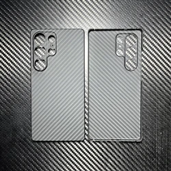 Real Carbon Fiber Phone Case for Samsung Galaxy S25/S24/S23 Ultra Case Fine Hole Aramid Carbon Fiber for Galaxy S25 Ultra Cover