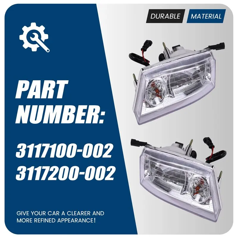 Turn Signal Light Assembly 12V For Eagle Golf Cart Part Numbers 3117100-002 3117200-002 Headlights-A74F