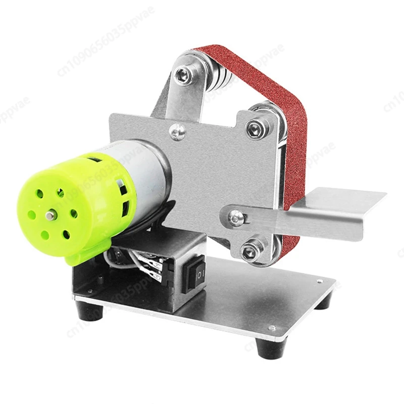 Mini Electric Sander Polisher 3 in 1 Multifunctional Desktop Sander With 10 Sanding Belts For DIY Home Metal And Wood Polishing