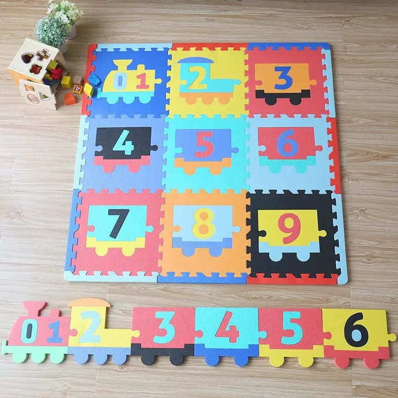 Play Mats 9PCS Game Mats 30x30cm Activities Mat for Baby Play Mat Baby Rugs Anti-shock Mat for Babies Playroom Mat Crawling Mat