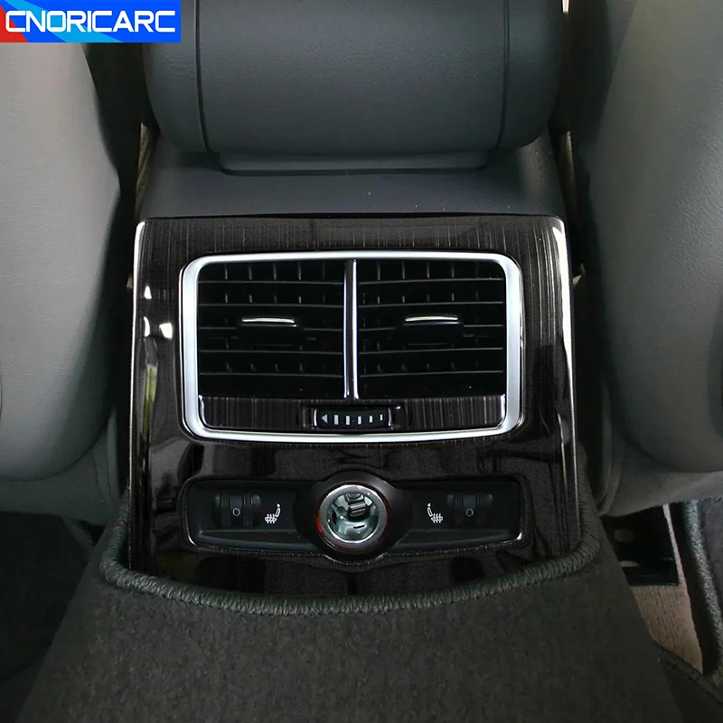 

Car Styling Rear Air Conditioning Outlet Frame Decoration Stickers For Audi A6 C6 2005-2011 Stainless Steel Interior Accessories